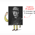 Une photo de Charles de Gaulle, né en 1890 et mort en 1970