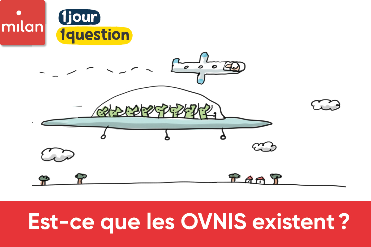 illustration d'une soucoupe volante remplie d'extraterrestres en train de se poser sur la Terre.